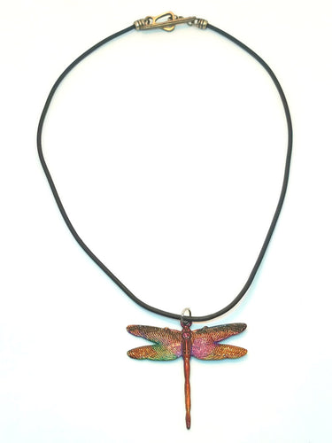 Inked Dragonfly Pendant