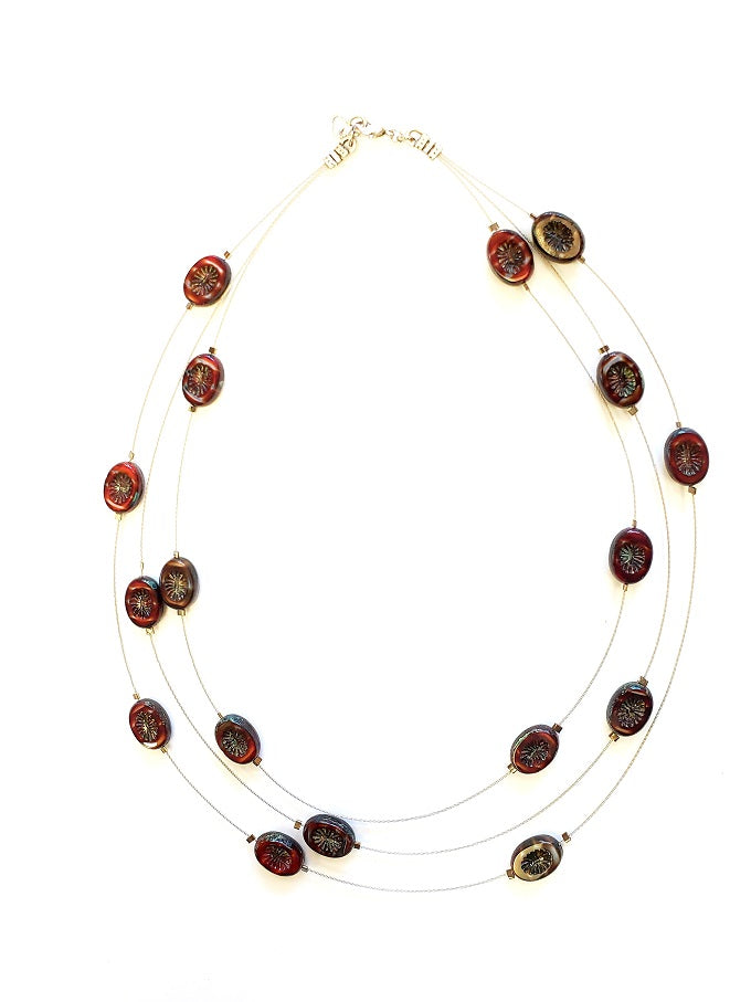 Aztec Inspired Floating Necklace